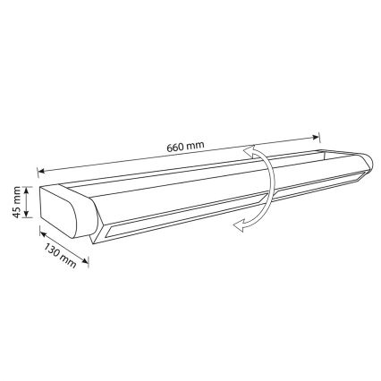 Brilagi - LED zunanje stensko svetilo SALERNO LED/24W/230V 66 cm črno IP65