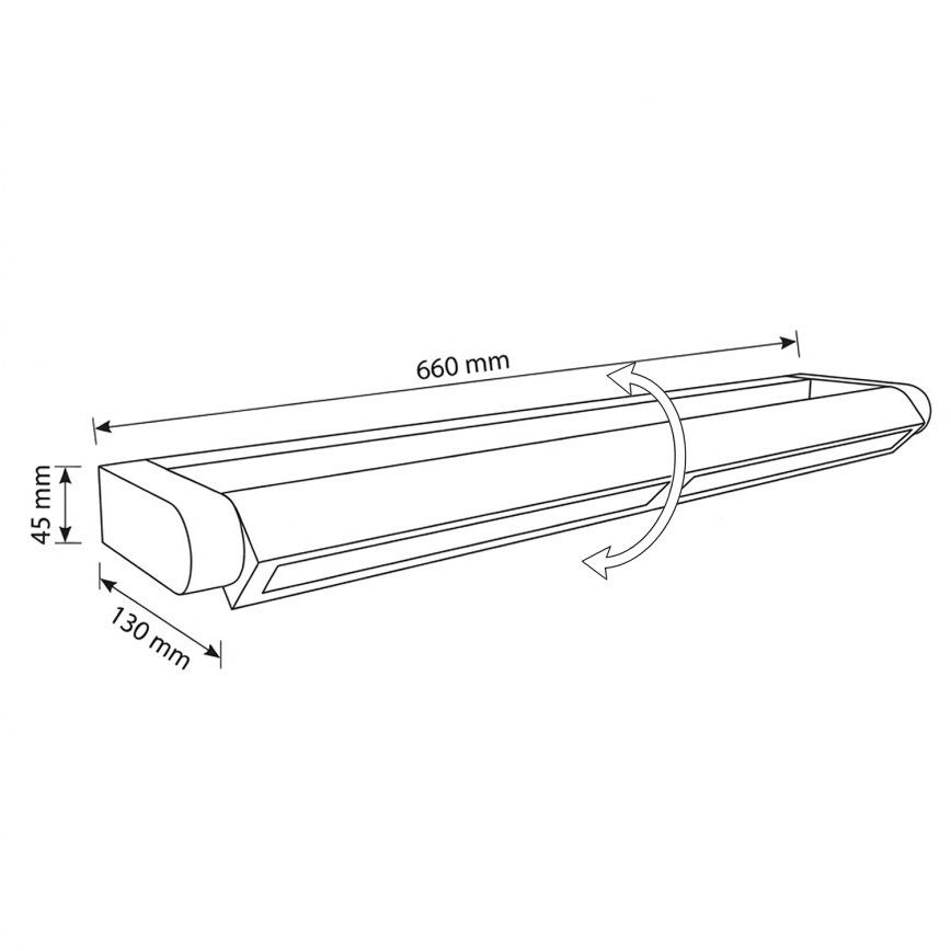 Brilagi - LED zunanje stensko svetilo SALERNO LED/24W/230V 66 cm črno IP65