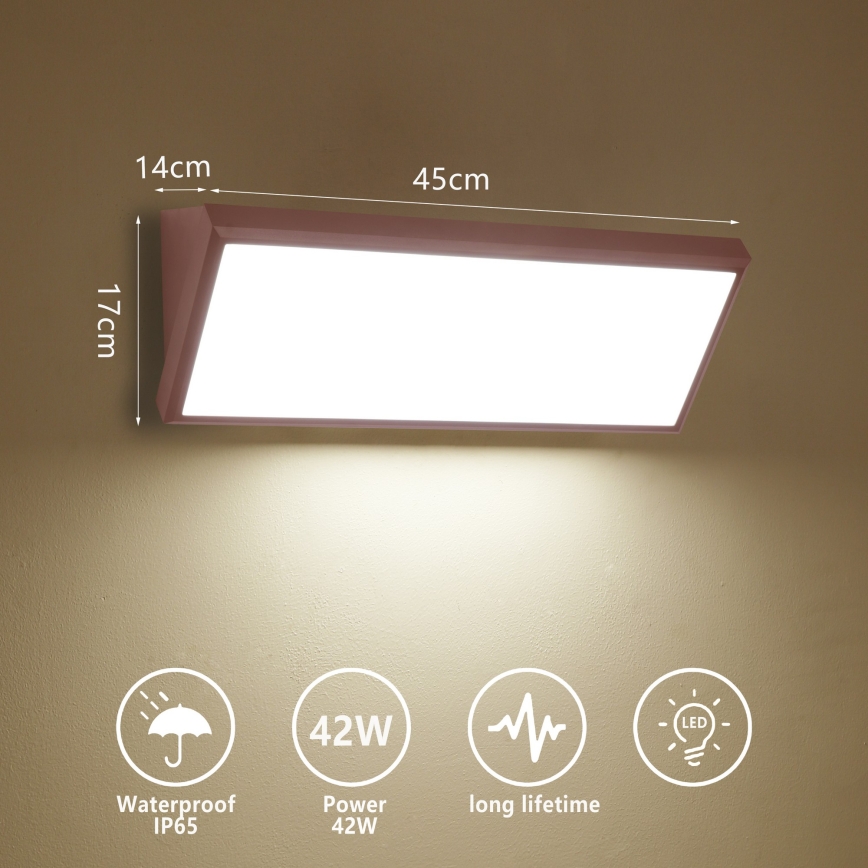 Brilagi - LED zunanje stensko svetilo TRIANGLE LED/42W/230V 3000/4000/6500K 45 cm rjava IP65