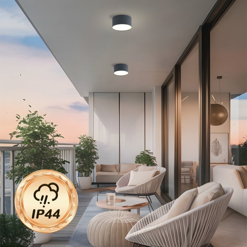 BRILAGI - LED Zunanje stropno svetilo FORIS LED/14W/230V premer 12 cm antracitno IP44