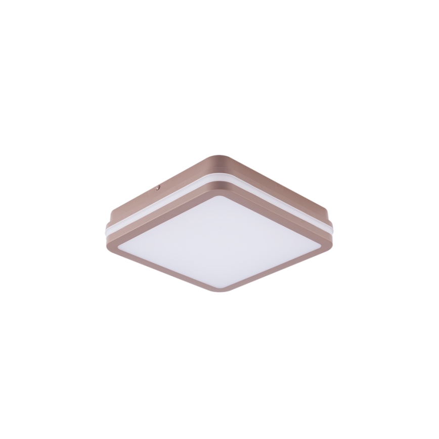Brilagi - LED zunanja stropna svetilka s senzorjem BENE LED/18W/230V 21,5x21,5 cm rjava IP54