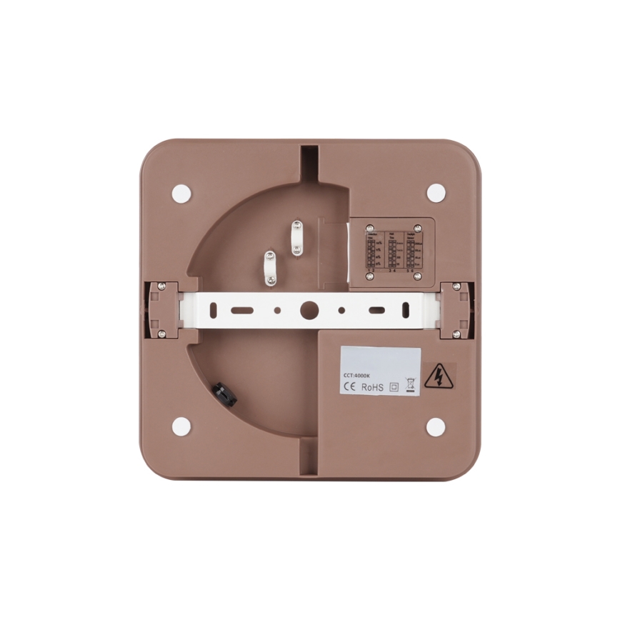 Brilagi - LED zunanja stropna svetilka s senzorjem BENE LED/18W/230V 21,5x21,5 cm rjava IP54