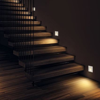 Brilagi - LED zunanje vgradno svetilo STAIRDOT LED/2W/230V, belo, IP65, kvadratno