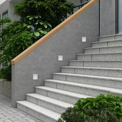 Brilagi - LED zunanje vgradno svetilo STAIRDOT LED/2W/230V, belo, IP65, kvadratno
