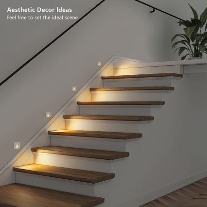 Brilagi - LED zunanje vgradno svetilo STAIRDOT LED/2W/230V, belo, IP65, kvadratno