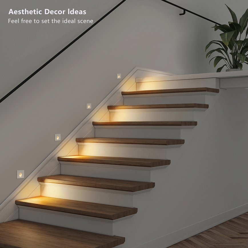 Brilagi - LED zunanje vgradno svetilo STAIRDOT LED/2W/230V, belo, IP65, kvadratno