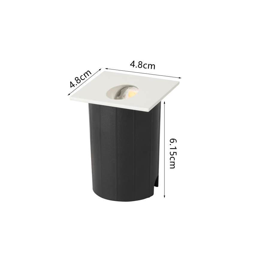 Brilagi - LED zunanje vgradno svetilo STAIRDOT LED/2W/230V, belo, IP65, kvadratno