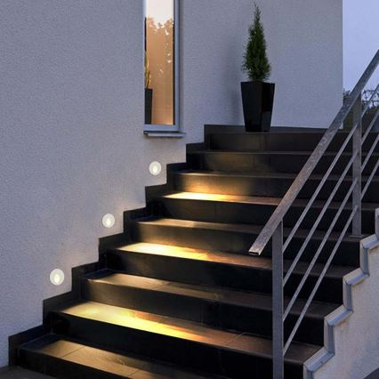 Brilagi - LED zunanje vgradno svetilo STAIRDOT LED/2W/230V belo IP65 okroglo