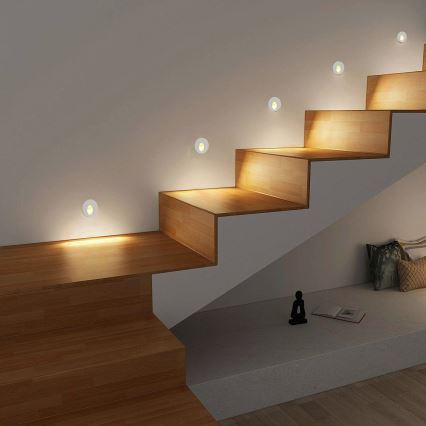 Brilagi - LED zunanje vgradno svetilo STAIRDOT LED/2W/230V belo IP65 okroglo