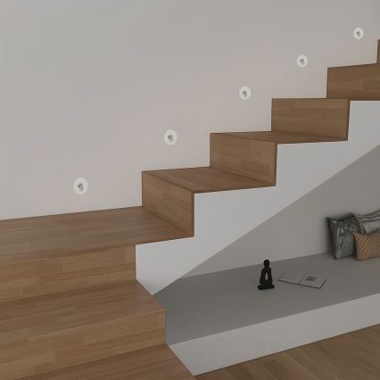 Brilagi - LED zunanje vgradno svetilo STAIRDOT LED/2W/230V belo IP65 okroglo
