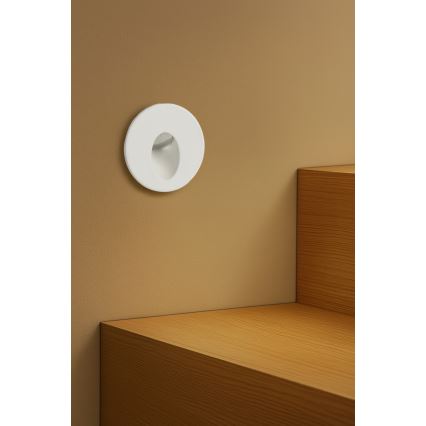 Brilagi - LED zunanje vgradno svetilo STAIRDOT LED/2W/230V belo IP65 okroglo