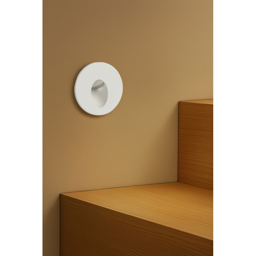 Brilagi - LED zunanje vgradno svetilo STAIRDOT LED/2W/230V belo IP65 okroglo