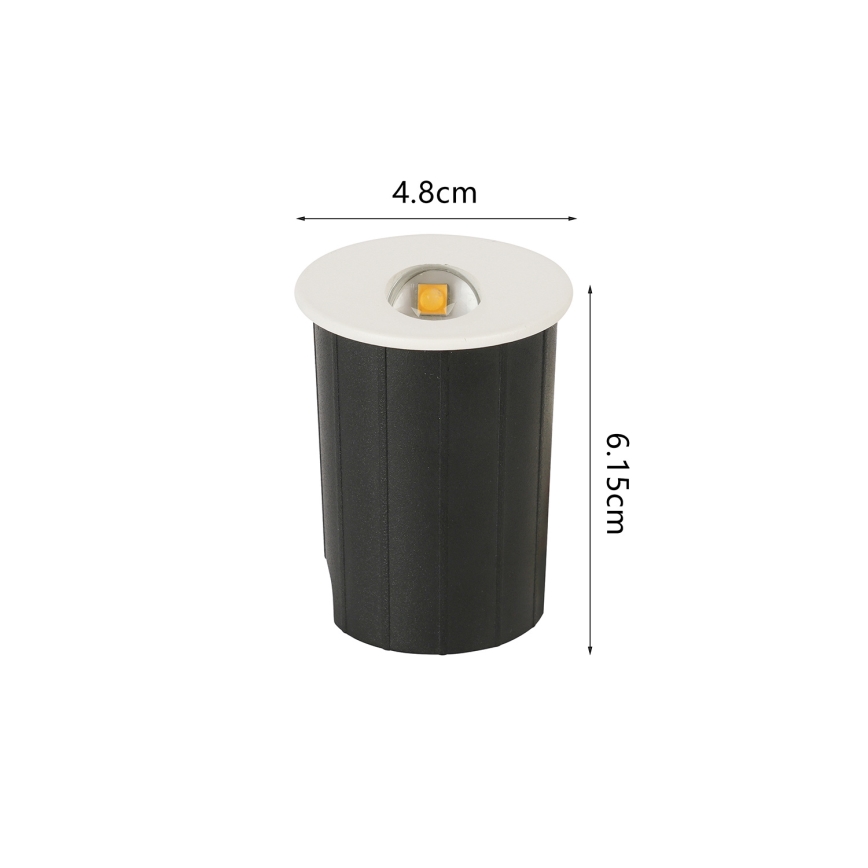 Brilagi - LED zunanje vgradno svetilo STAIRDOT LED/2W/230V belo IP65 okroglo