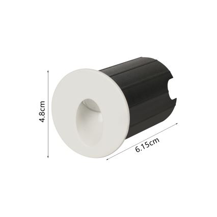 Brilagi - LED zunanje vgradno svetilo STAIRDOT LED/2W/230V belo IP65 okroglo