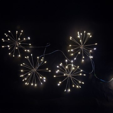 Brilagi - LED zunanji božični niz 150 LED, 5 m, IP44, hladna bela, učinek ognjemeta