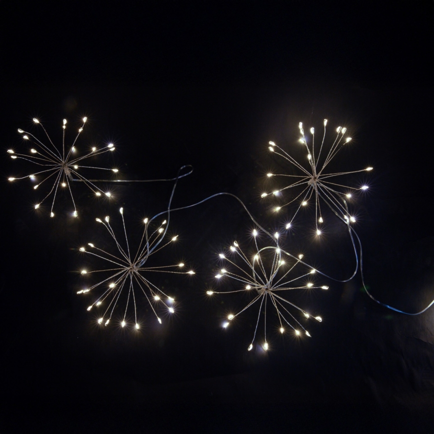 Brilagi - LED zunanji božični niz 150 LED, 5 m, IP44, hladna bela, učinek ognjemeta