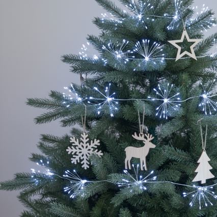 Brilagi - LED zunanji božični niz 150 LED, 5 m, IP44, hladna bela, učinek ognjemeta