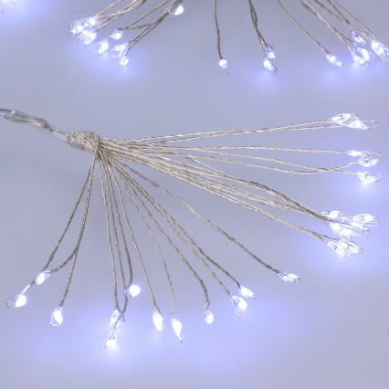 Brilagi - LED zunanji božični niz 150 LED, 5 m, IP44, hladna bela, učinek ognjemeta