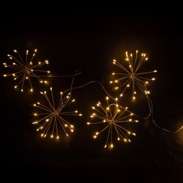 Brilagi - LED zunanji božični niz, 150 LED, 5 m, IP44, topla bela, ognjemetni učinek