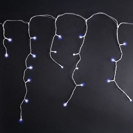 Brilagi - zunanji božični LED niz 200 LED / 8 funkcij, 13 m, IP44, hladno bela, v obliki ledenih kapljic