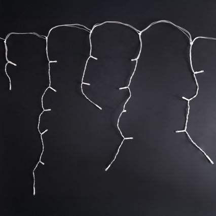 Brilagi - zunanji božični LED niz 200 LED / 8 funkcij, 13 m, IP44, hladno bela, v obliki ledenih kapljic