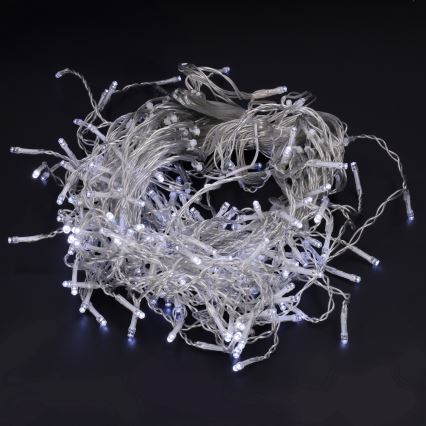 Brilagi - zunanji božični LED niz 200 LED / 8 funkcij, 13 m, IP44, hladno bela, v obliki ledenih kapljic