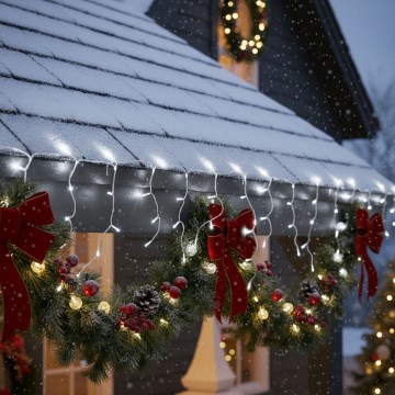 Brilagi - LED zunanji božični niz 200xLED/8 funkcij 13m IP44 hladno bela sople