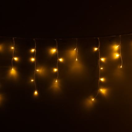 Brilagi - LED zunanji božični niz 200 LED / 8 funkcij 13 m IP44 topla bela v obliki ledenih kapnikov