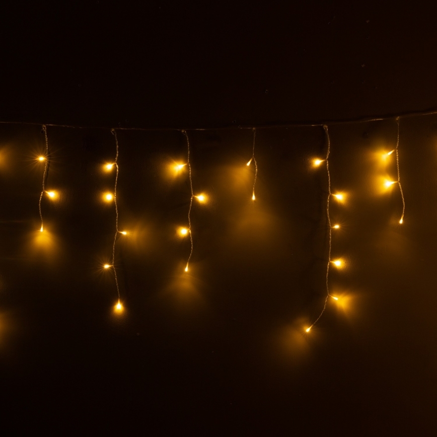 Brilagi - LED zunanji božični niz 200 LED / 8 funkcij 13 m IP44 topla bela v obliki ledenih kapnikov