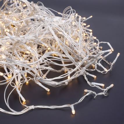 Brilagi - zunanji LED božični svetlobni niz 360xLED/8 načinov 14m IP44 topla bela v obliki ledenih kapljic