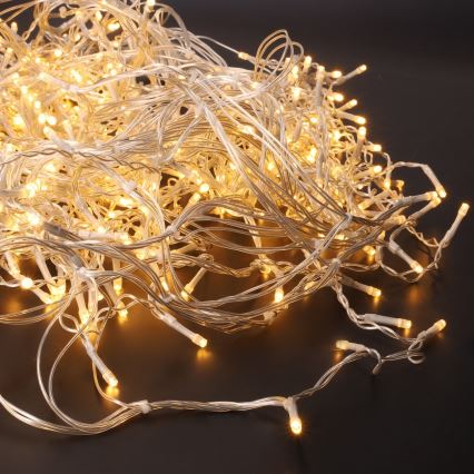 Brilagi - zunanji LED božični svetlobni niz 360xLED/8 načinov 14m IP44 topla bela v obliki ledenih kapljic