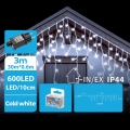 BRILAGI - LED zunanji božični niz 600xLED/6W/8 funkcij 33m IP44 hladna bela