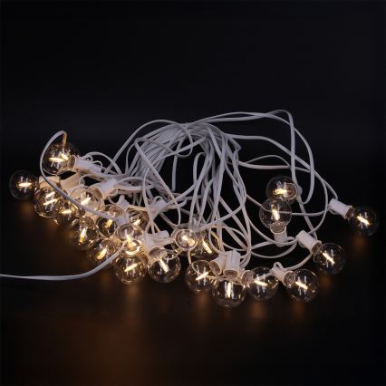 Brilagi - LED zunanja dekorativna girlanda GIRLANDA 25xE12/0,8W/230V 20m bela IP44 topla bela