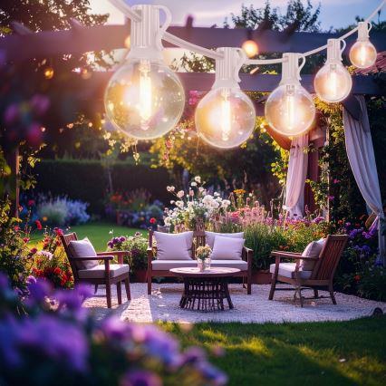 Brilagi - LED zunanji okrasni niz GIRLANDA 10xE12/0,6W/230V 8m bela IP44 topla bela