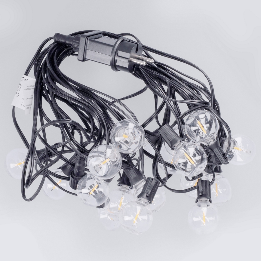 BRILAGI - LED Zunanji dekorativni niz GIRLANDA 18xE12/0,6W/230V 13m črna IP44 topla bela