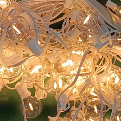 Brilagi - LED zunanja dekorativna girlanda GIRLANDA 25xE12/0,8W/230V 20m bela IP44 topla bela
