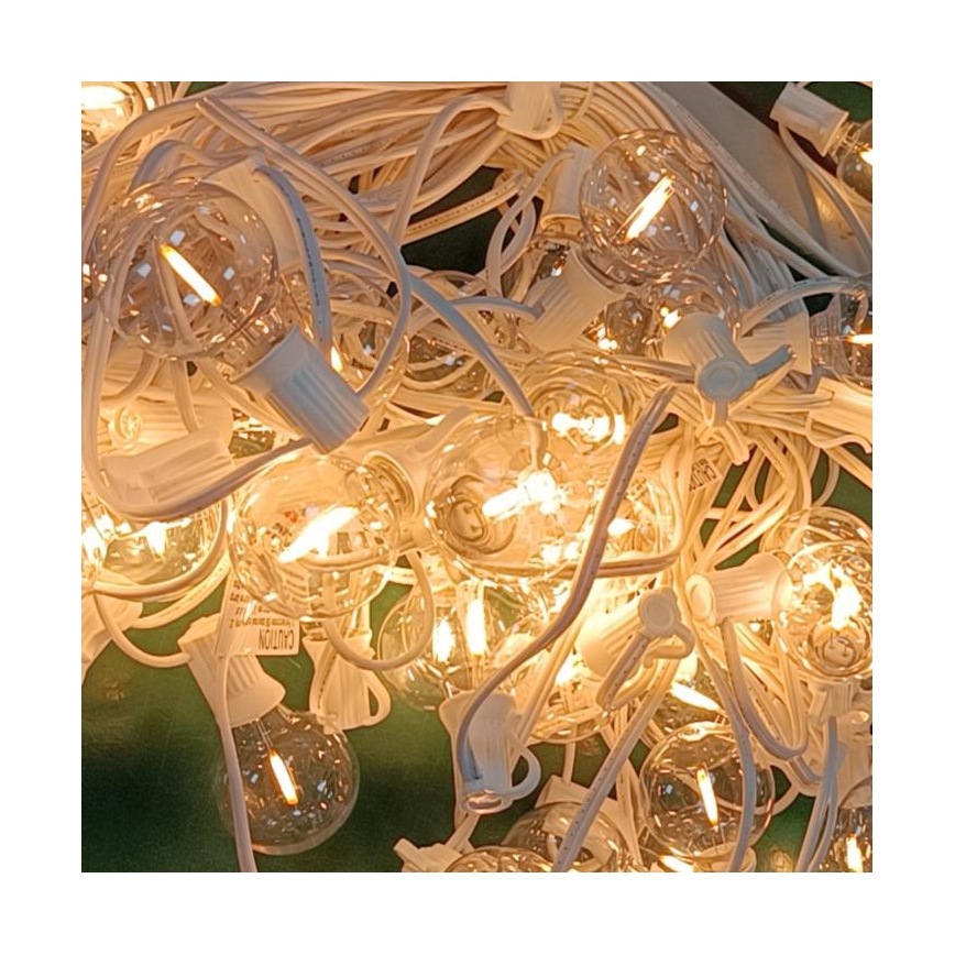 Brilagi - LED zunanja dekorativna girlanda GIRLANDA 25xE12/0,8W/230V 20m bela IP44 topla bela