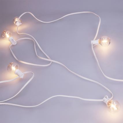 Brilagi - LED zunanja dekorativna girlanda GIRLANDA 25xE12/0,8W/230V 20m bela IP44 topla bela