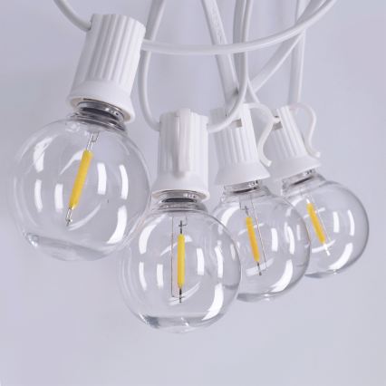 Brilagi - LED zunanja dekorativna girlanda GIRLANDA 25xE12/0,8W/230V 20m bela IP44 topla bela