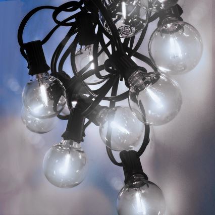 Brilagi - LED zunanji dekorativni niz GIRLANDA 25xE12/0,8W/230V 20m IP44 hladno bela
