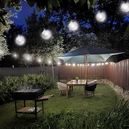 Brilagi - LED zunanji dekorativni niz GIRLANDA 25xE12/0,8W/230V 20m IP44 hladno bela