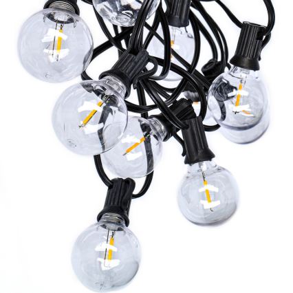 Brilagi - LED zunanji dekorativni niz GIRLANDA 25xE12/0,8W/230V 20m IP44 hladno bela