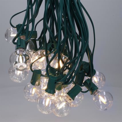 BRILAGI - LED Zunanji dekorativni niz GIRLANDA 25xE12/0,8W/230V 20m zelen IP44 topla bela