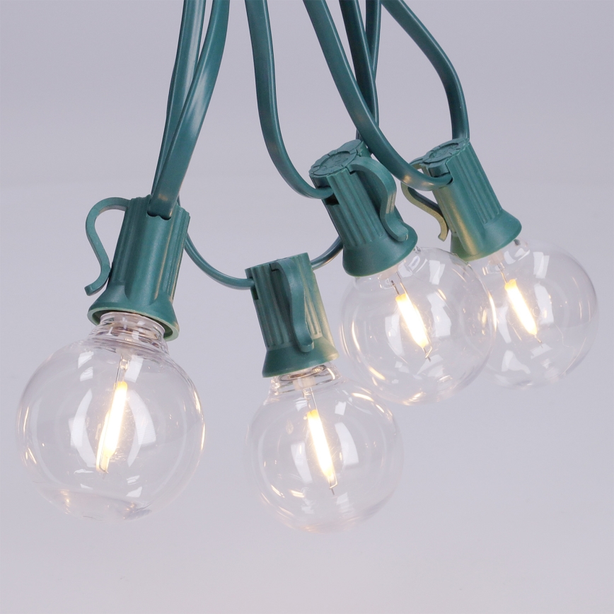 BRILAGI - LED Zunanji dekorativni niz GIRLANDA 25xE12/0,8W/230V 20m zelen IP44 topla bela