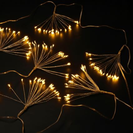 Brilagi - LED zunanji niz 150 LED, 5 m, IP44, topla bela, učinek ognjemeta