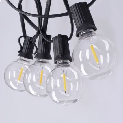 Brilagi - LED zunanji dekorativni niz GIRLANDA 18xE12/0,6W/230V 13m črna IP44 topla bela