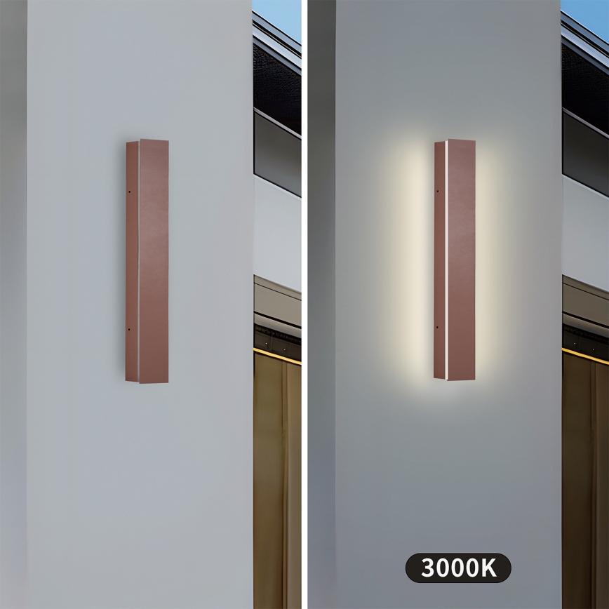 Brilagi - LED zunanji stenski svetilec LINEAR LED/8W/230V 3000K IP65 30 cm rjav CRI 90
