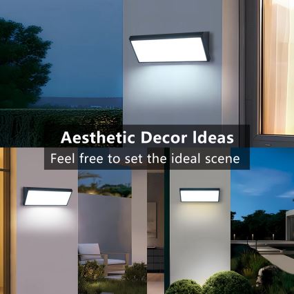 Brilagi - LED zunanja stenska svetilka TRIANGLE LED/42W/230V 3000/4000/6500K črna IP65