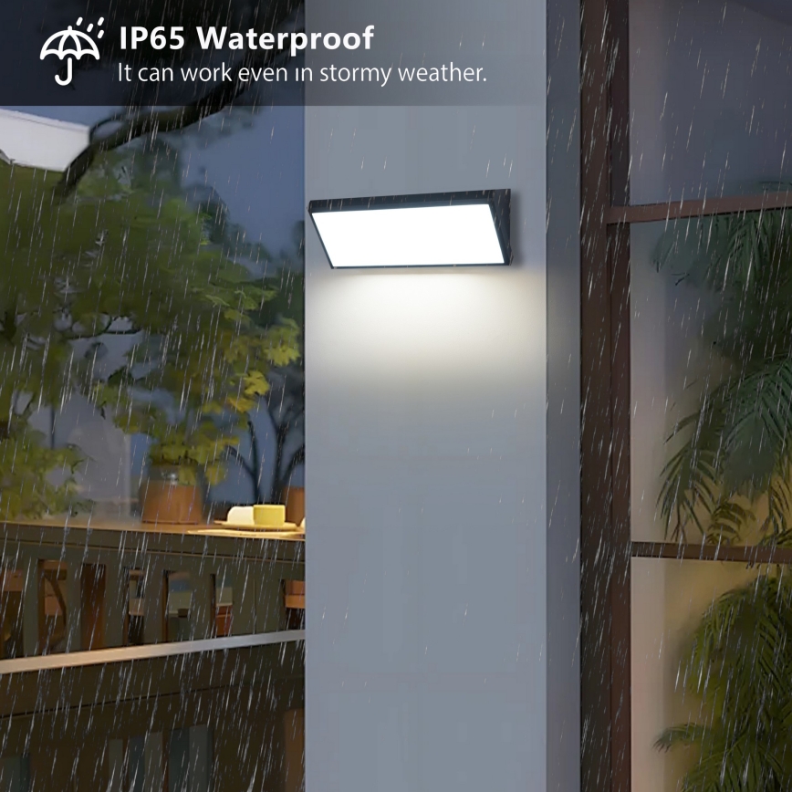 Brilagi - LED zunanja stenska svetilka TRIANGLE LED/42W/230V 3000/4000/6500K črna IP65