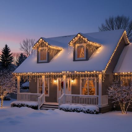 Brilagi - LED zunanji svetlobni niz, 400 LED / 8 funkcij, 23 m, IP44, topla bela